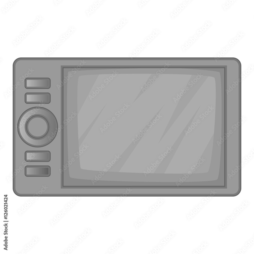 Microwave oven icon. Gray monochrome illustration of microwave oven vector icon for web design Microwave oven icon. Gray monochrome illustration of microwave oven vector icon for web design