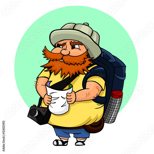 tourist man with camera