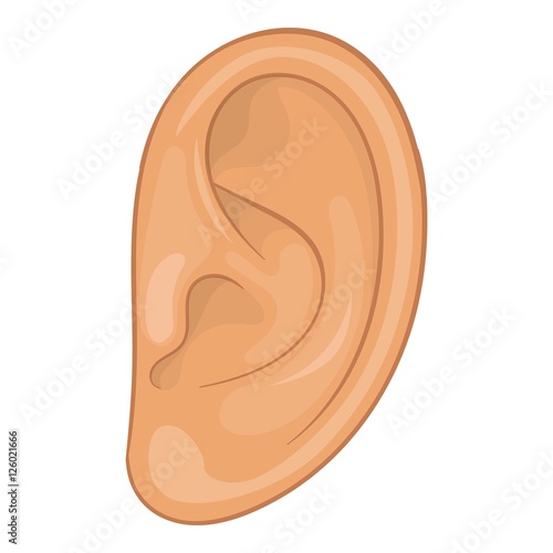 Ear icon. Cartoon illustration of ear vector icon for web design