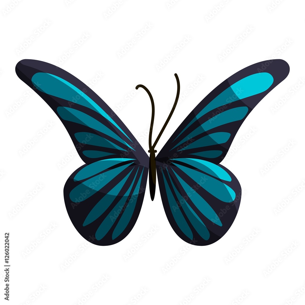 Small butterfly icon. Cartoon illustration of small butterfly vector icon for web