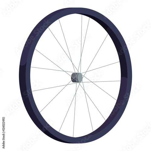 Bicycle wheel icon. Isometric illustration of bicycle wheel vector icon for web design