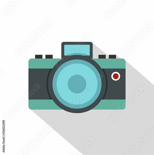 Photocamera icon. Flat illustration of photocamera vector icon for web