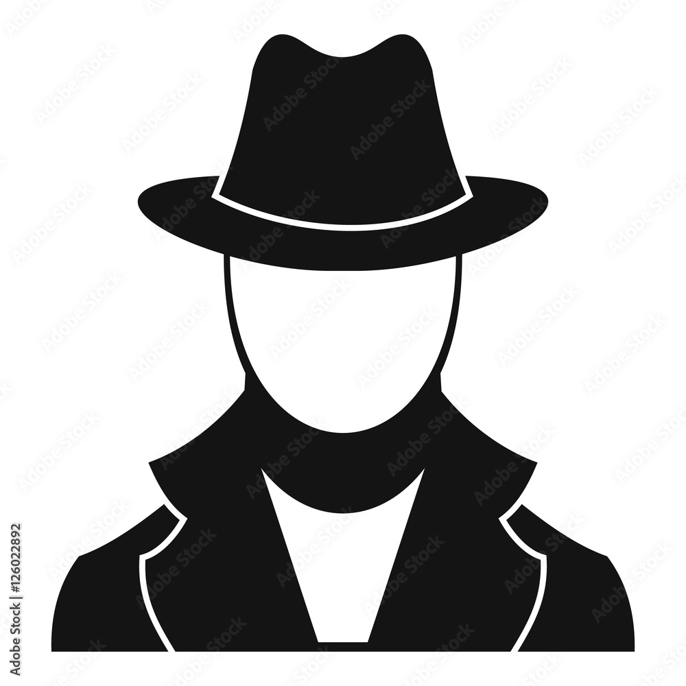 Spy icon. Simple illustration of spy vector icon for web