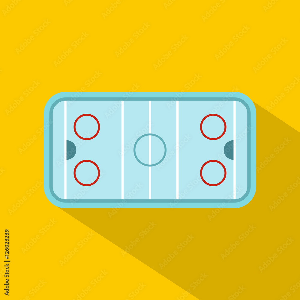 Ice hockey rink icon. Flat illustration of hockey rink vector icon for web design Ice hockey rink icon. Flat illustration of hockey rink vector icon for web design