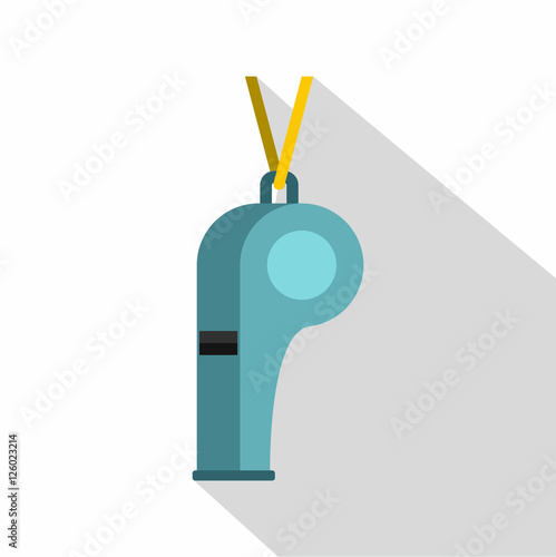 Sport whistle icon. Flat illustration of sport whistle vector icon for web design