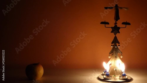 Christmas candle tree chimes photo