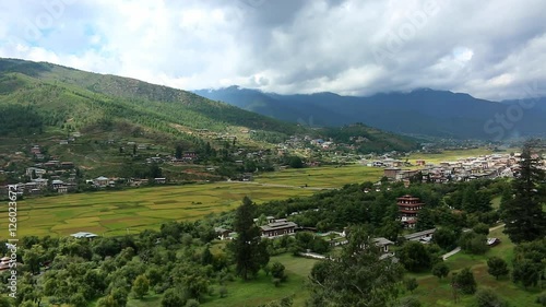 Bhutan Thimphu area panorama landscape