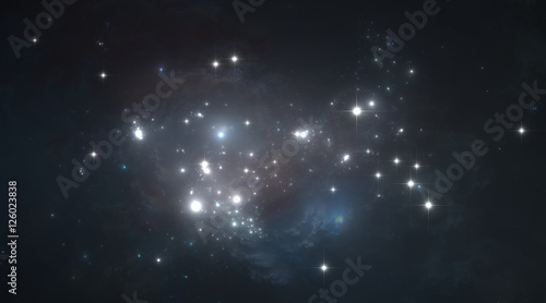 Fototapeta Naklejka Na Ścianę i Meble -  Space background with globular star clusters