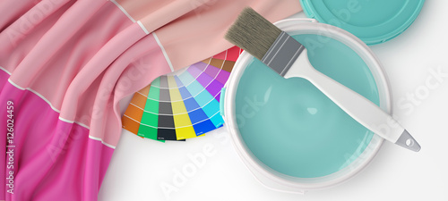 Fotografía Paint Colors white background Color Combination