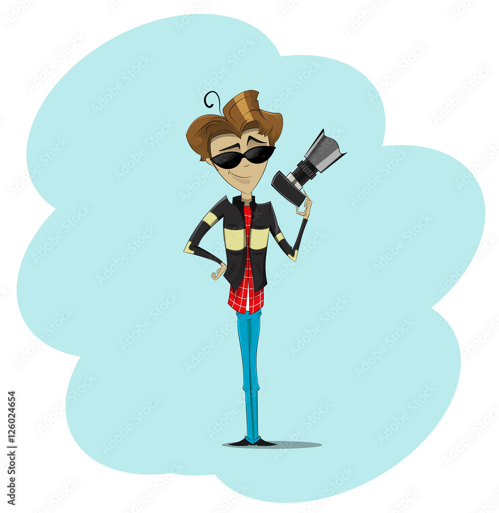 Fototapeta premium Handsome young photographer