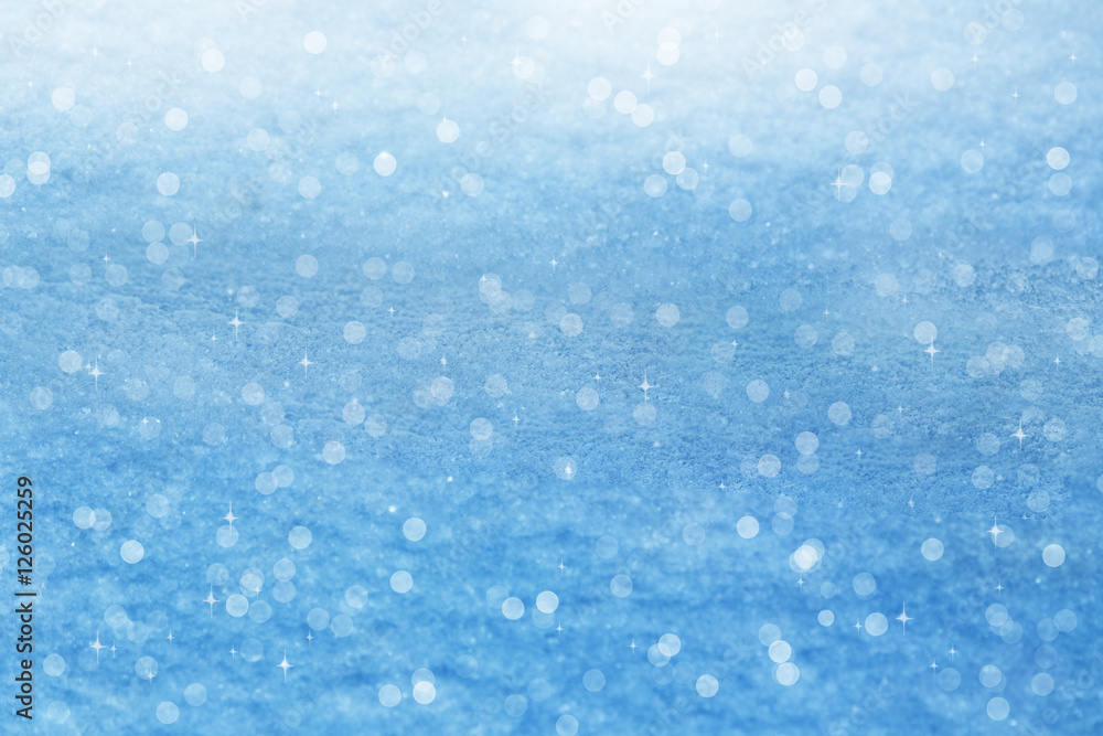 Winter background. Sparkling snow with bokeh Winter background. Sparkling snow with bokeh