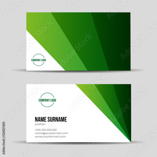 Modern green business card template