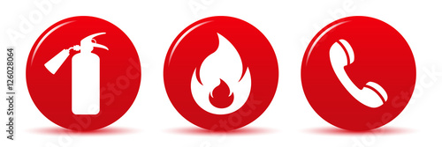 Icons fire safety