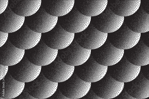 Vector hand made dotwork background in retro and vintage style. Abstract dotted stippling engraving texture. Artistic 3d illusion art illustration. Hand drawn ink work