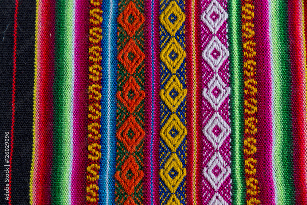 Andean textile in alpaca and sheet wool Andean textile in alpaca and sheet wool