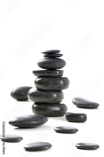 Spa stones isolated on white