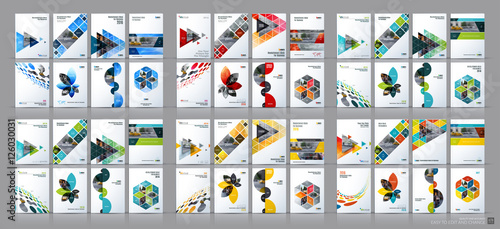 Business vector mega set. Brochure template layout, cover design