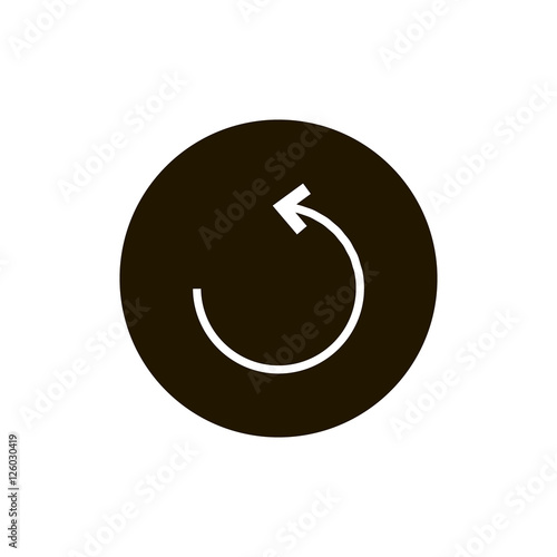 Reload icon vector, clip art. Also useful as logo, circle app icon, web UI element, symbol, graphic image, silhouette and illustration.