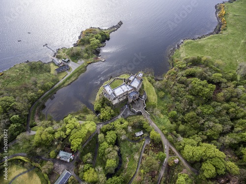 Aearial shot Landscape Loch Dunvegan Isle of Skye Scotland Great Britain photo