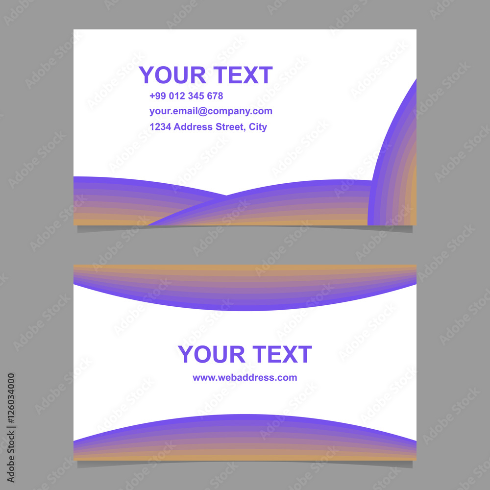 Fototapeta premium Curved design business card template set