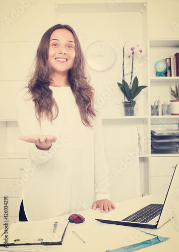 Business woman standing in office