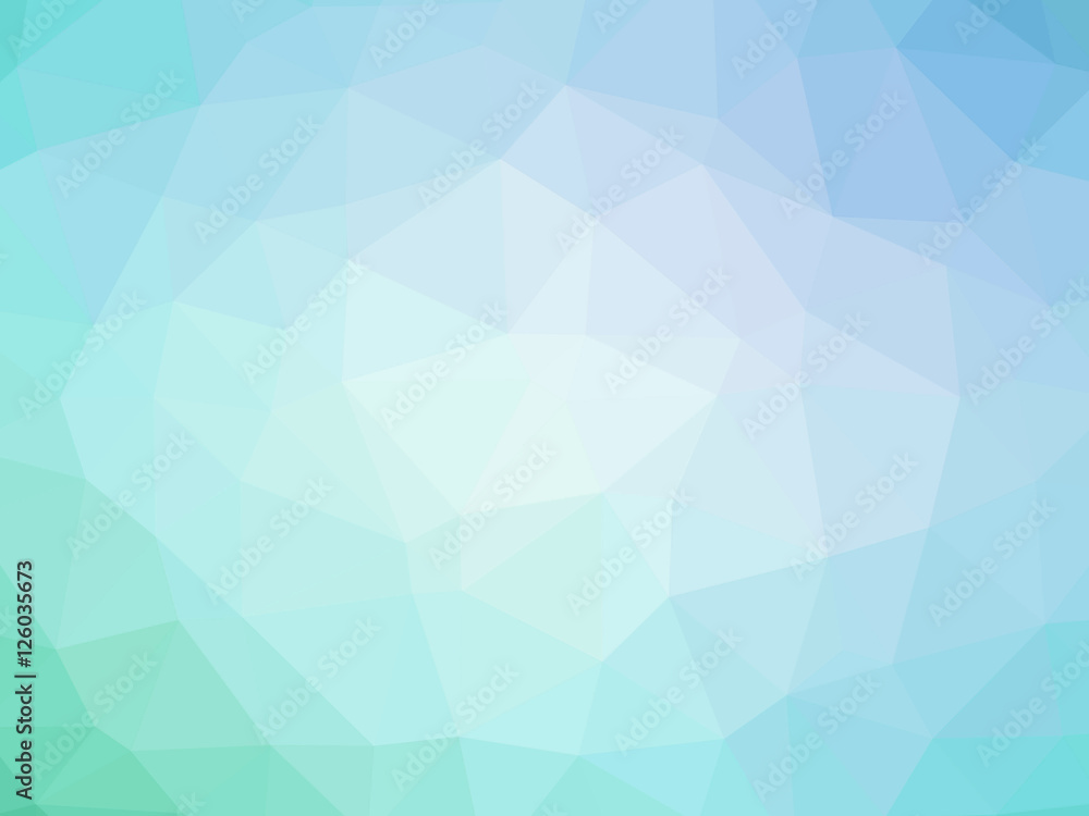 Abstract blue teal white gradient polygon shaped background
