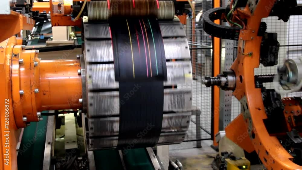 Rolling Drum Forming Tire Machine at Car Tires Plant Rolling Drum Forming Tire Machine at Car Tires Plant