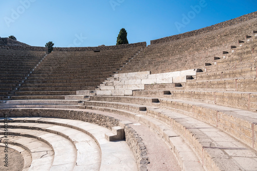 Small Roman theater in the ancient city of Pompeii