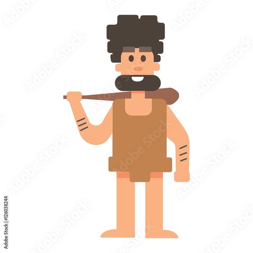 Caveman primitive stone age people