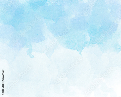 Abstract blue watercolor background. Paper texture. Abstract background painting with beautiful colors.