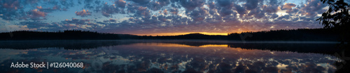 panoramic sunset on Lake