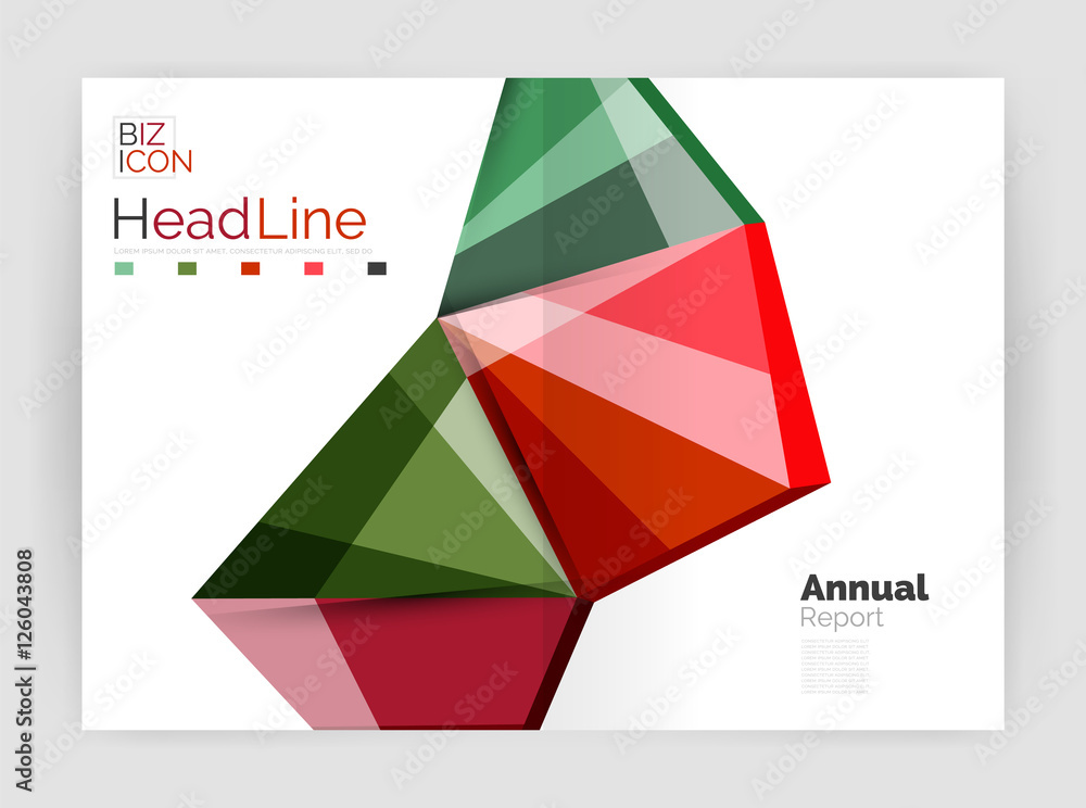 Obraz premium Vector annual report geometric template
