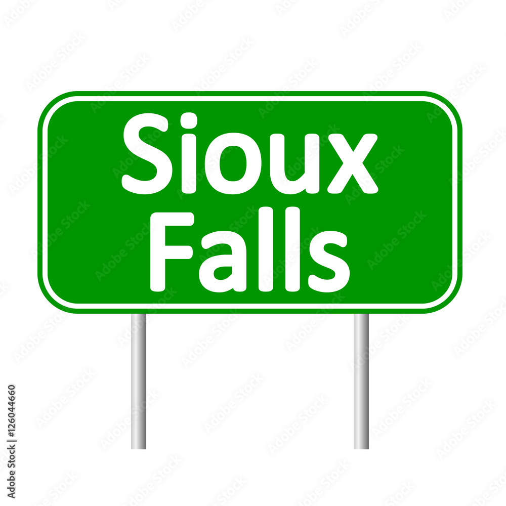 Sioux Falls green road sign Sioux Falls green road sign