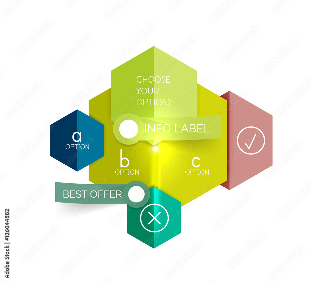 Geometric business infographics templates Geometric business infographics templates
