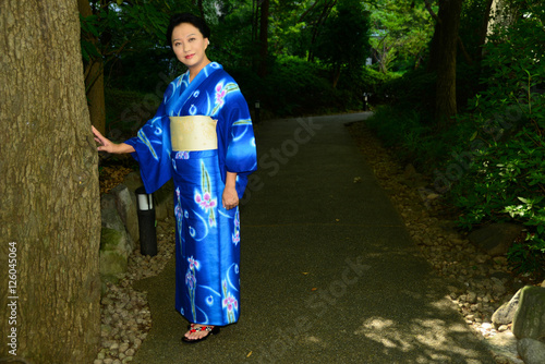 Japanese Woman Wearing Yukata