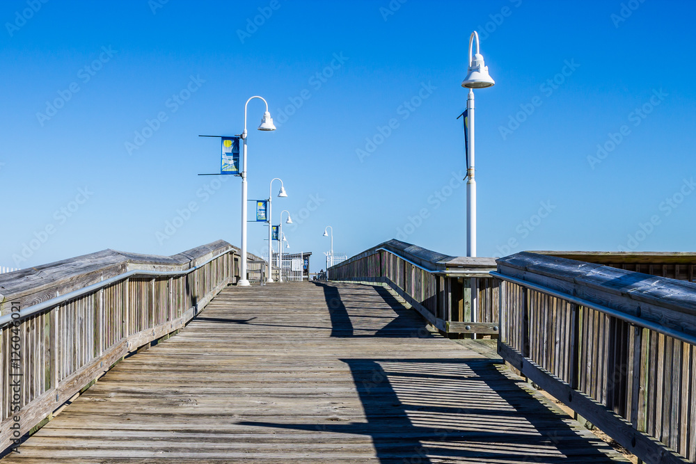 Fishing pier at Sandbridge in Virginia Beach, Virginia.  