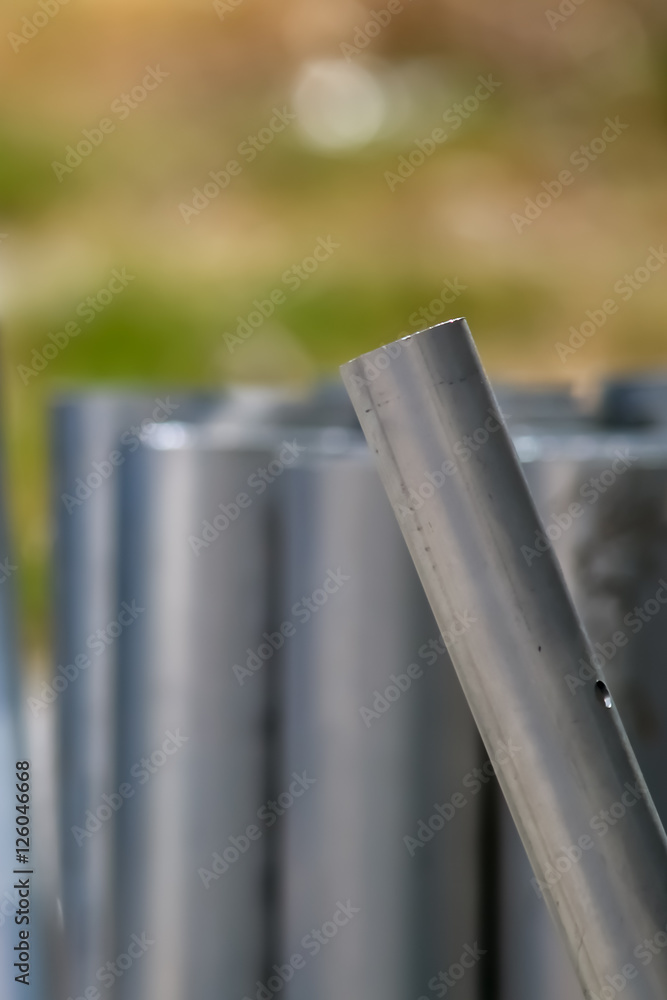 Close up of the Pipe at the Construction Site Close up of the Pipe at the Construction Site
