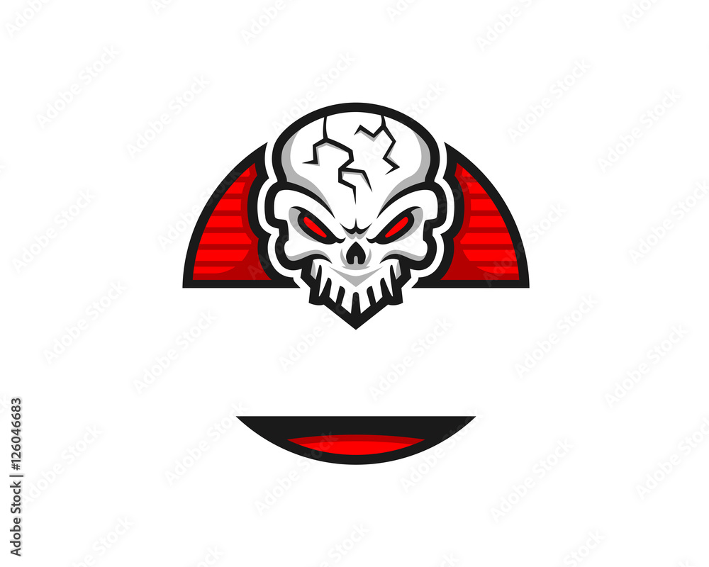 Skull logo, skull illustration, vector of skeleton.