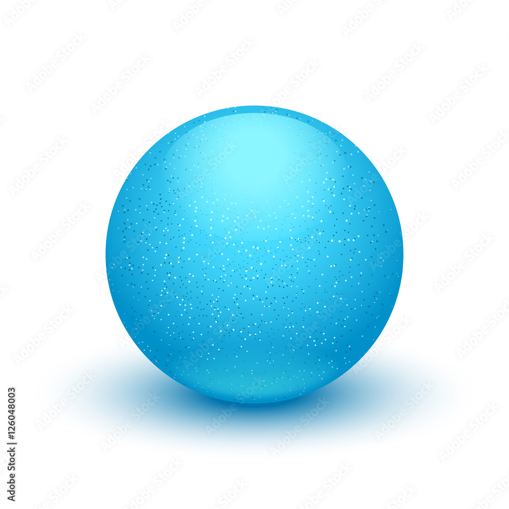 blue ball on white blue ball on white