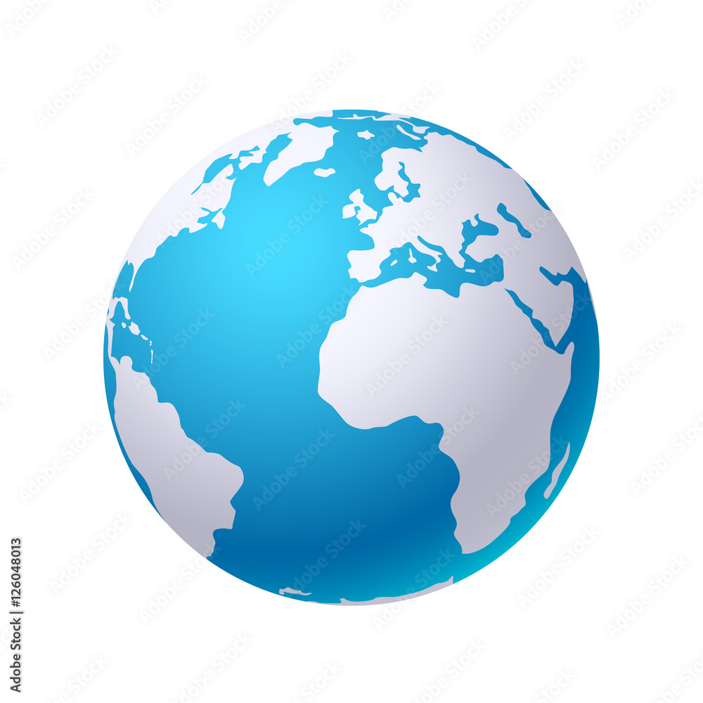 Fototapeta premium globe on white 02
