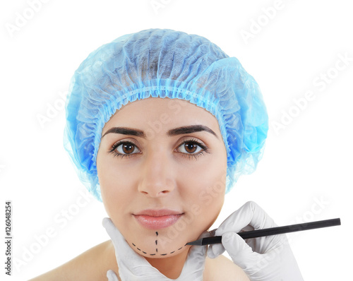 Plastic surgery concept. Ha...