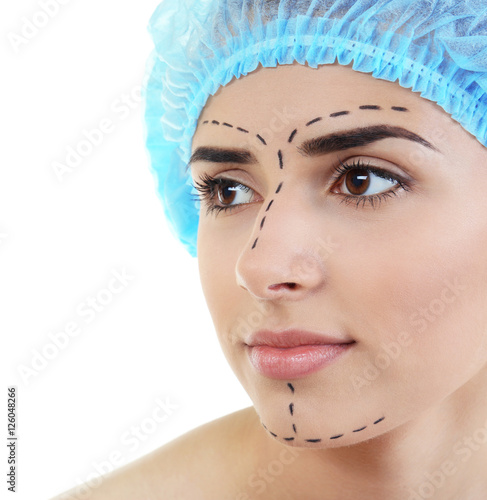 Plastic surgery concept. Po...