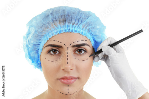 Plastic surgery concept. Ha...
