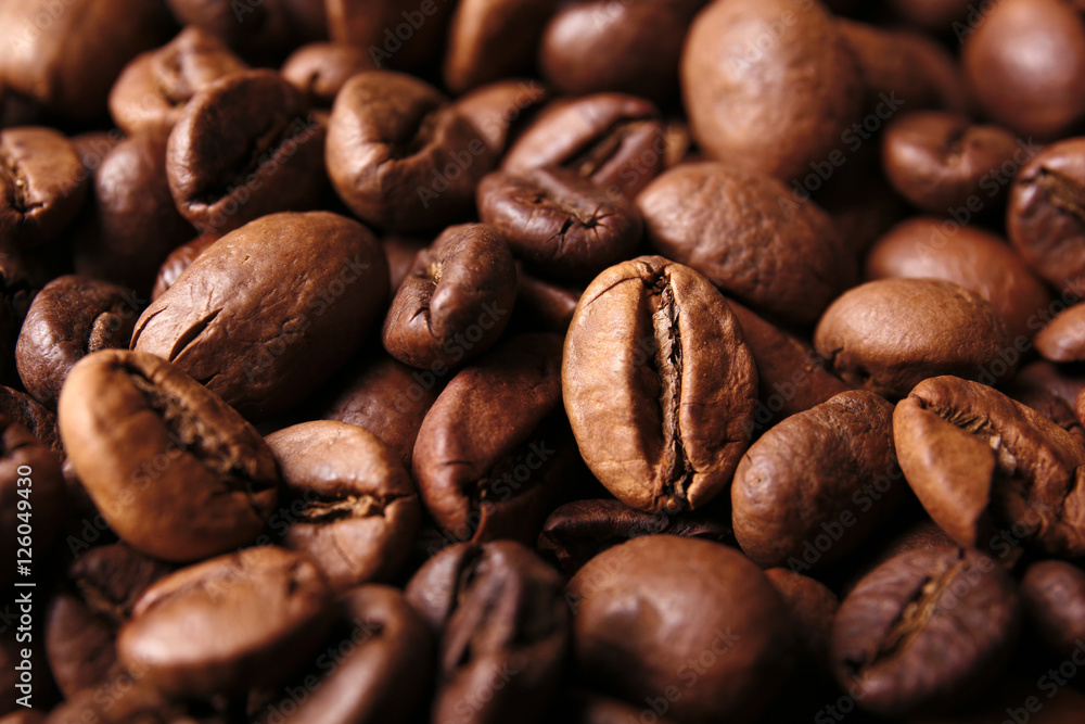 Coffee beans, close up Coffee beans, close up