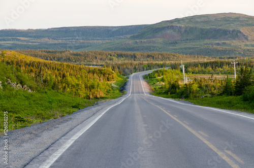 Highway in back country  Newfoundland  Canada