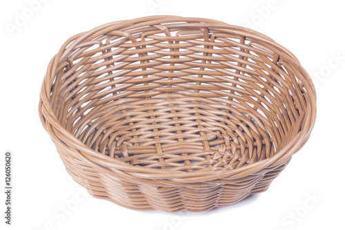 Foto Wicker basket isolated on white