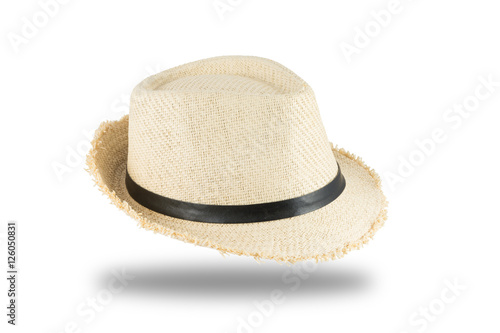 Straw hat isolated on white background