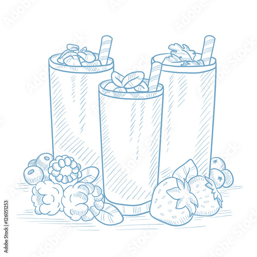 Fresh berries smoothies