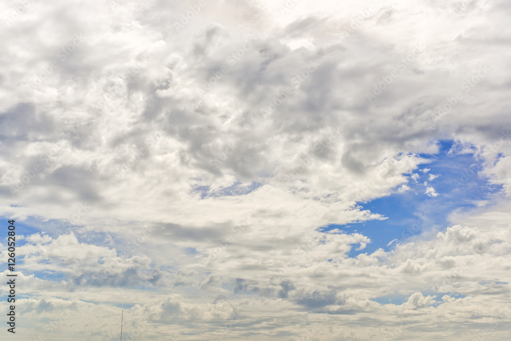 Fototapeta premium blue sky background with cloudy and sunshine