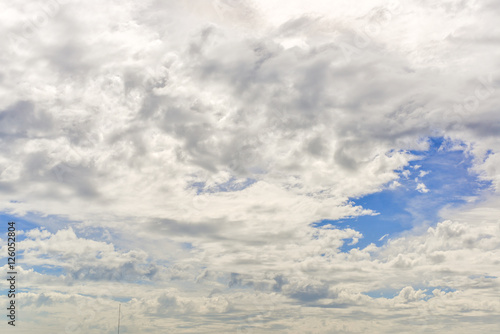 blue sky background with cloudy and sunshine
